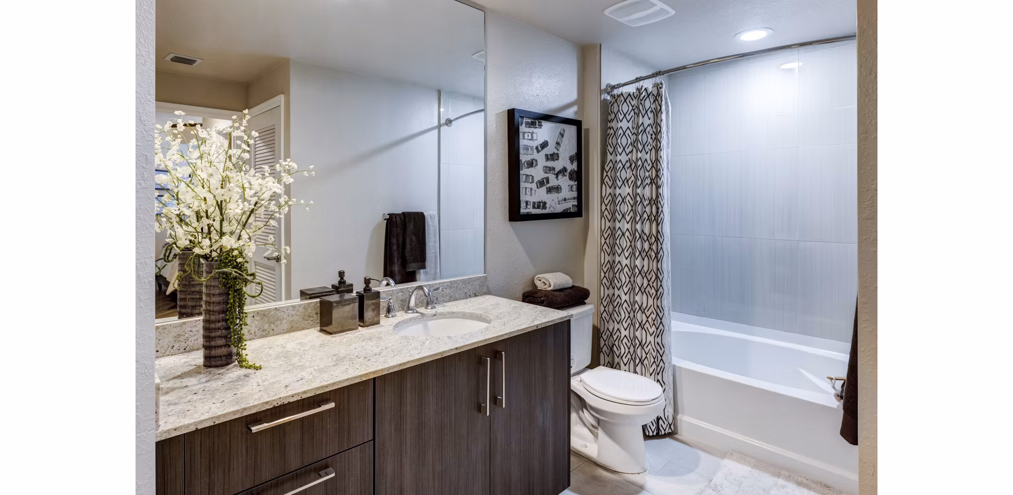 bathroom at SoMa at Brickell Apartments 