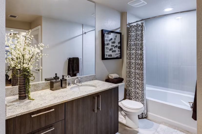 bathroom at SoMa at Brickell Apartments 