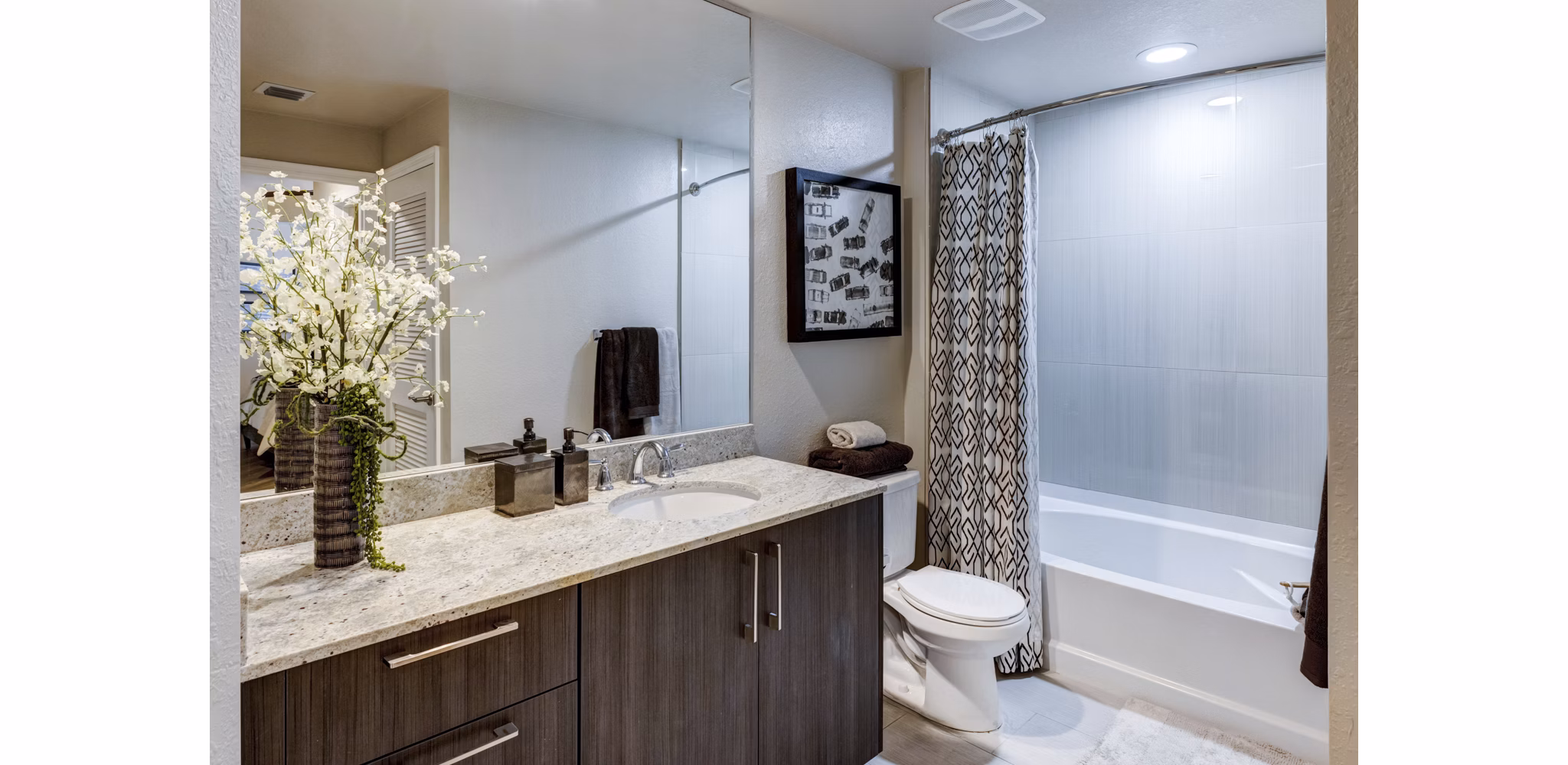 bathroom at SoMa at Brickell Apartments 
