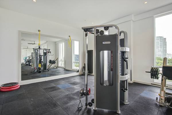 fitness center at SoMa at Brickell Apartments