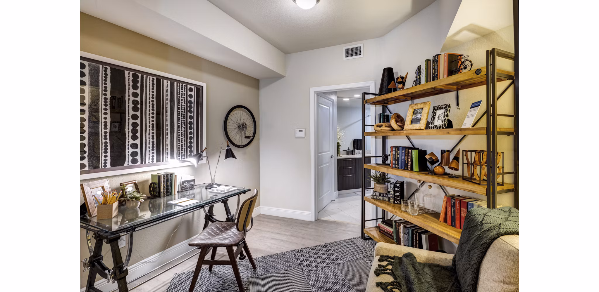 living room at SoMa at Brickell Apartments 