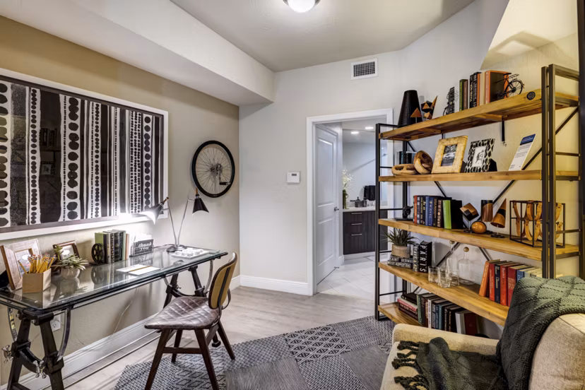 living room at SoMa at Brickell Apartments 