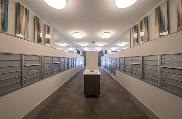 Clubhouse featuring modern design and seating areas at Boca City Walk Apartments
