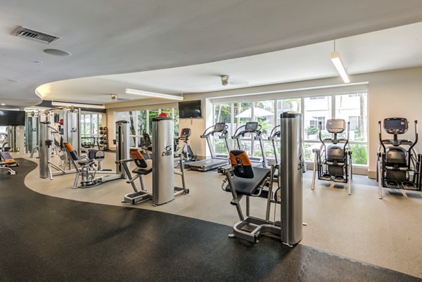 Modern fitness center with state-of-the-art equipment at Boca City Walk Apartments