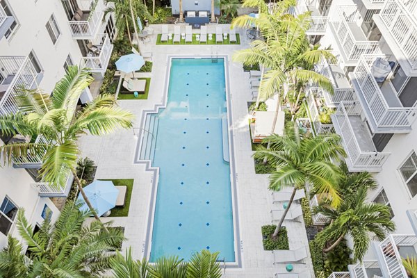 Resort-style pool at Boca City Walk Apartments offering luxurious swimming experience
