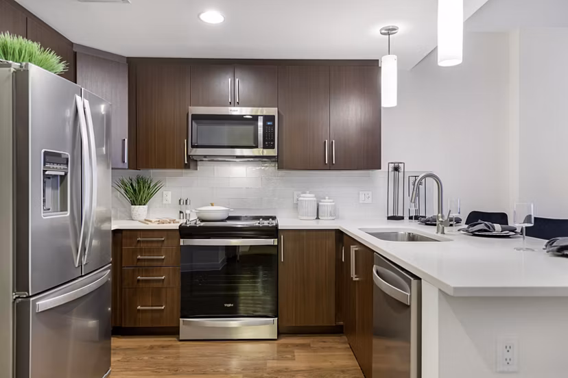kitchen at The Mark at Cityscape Apartments