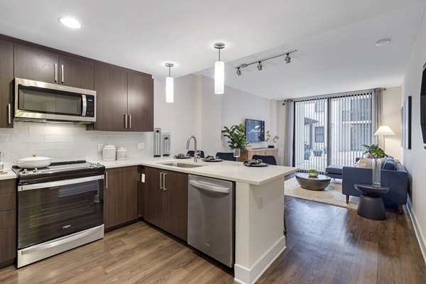 kitchen at The Mark at Cityscape Apartments