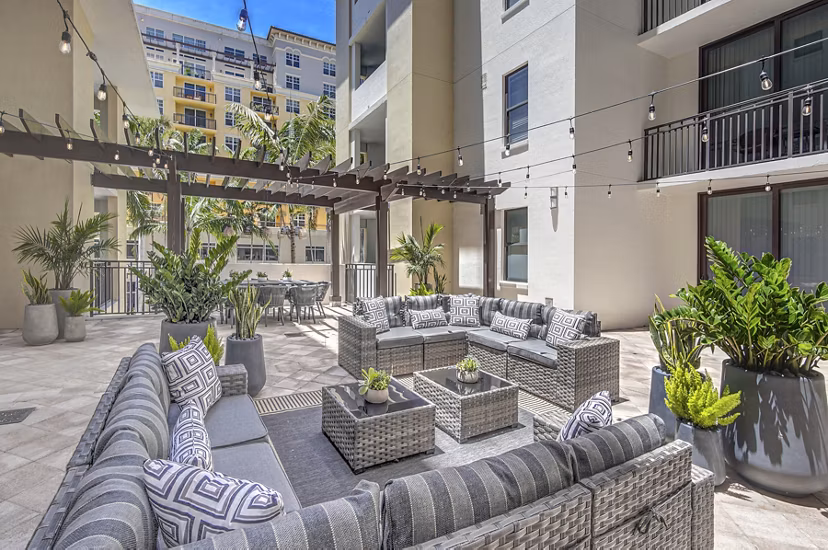 patio at The Mark at Cityscape Apartments