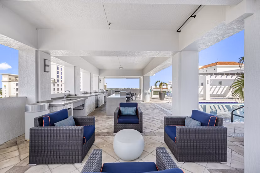 patio at The Mark at Cityscape Apartments
