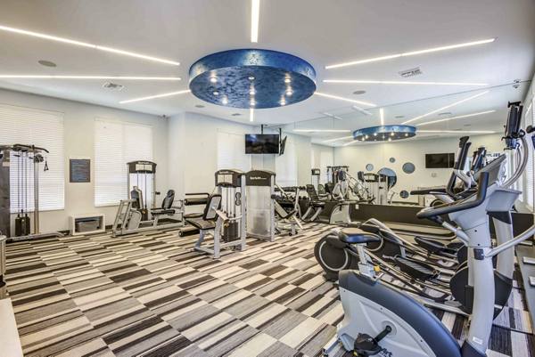 fitness center at The Franklin Delray Apartments