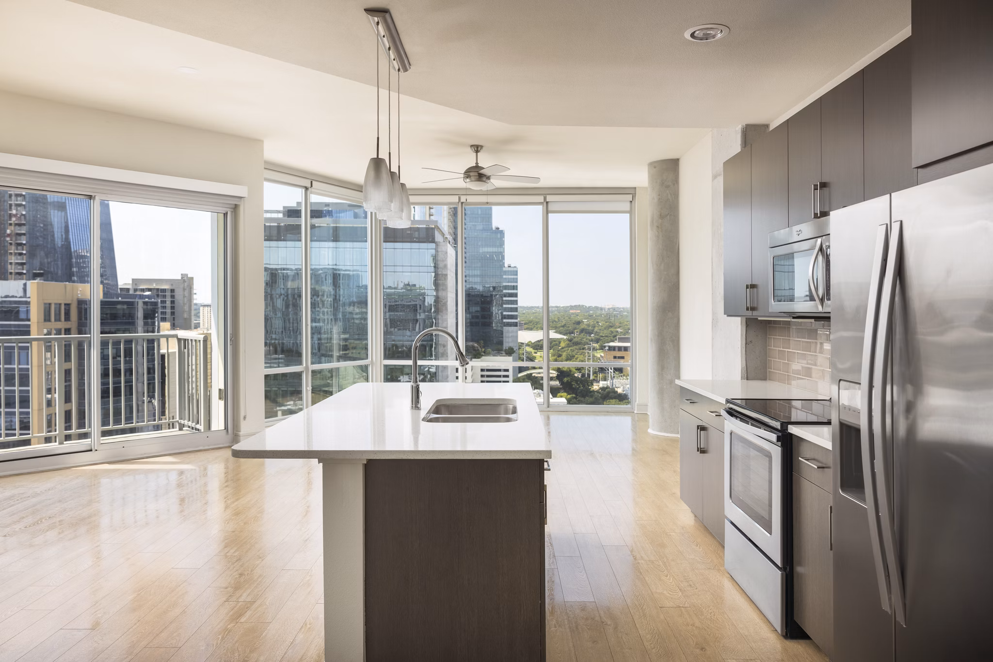 kitchen at SEVEN Apartments