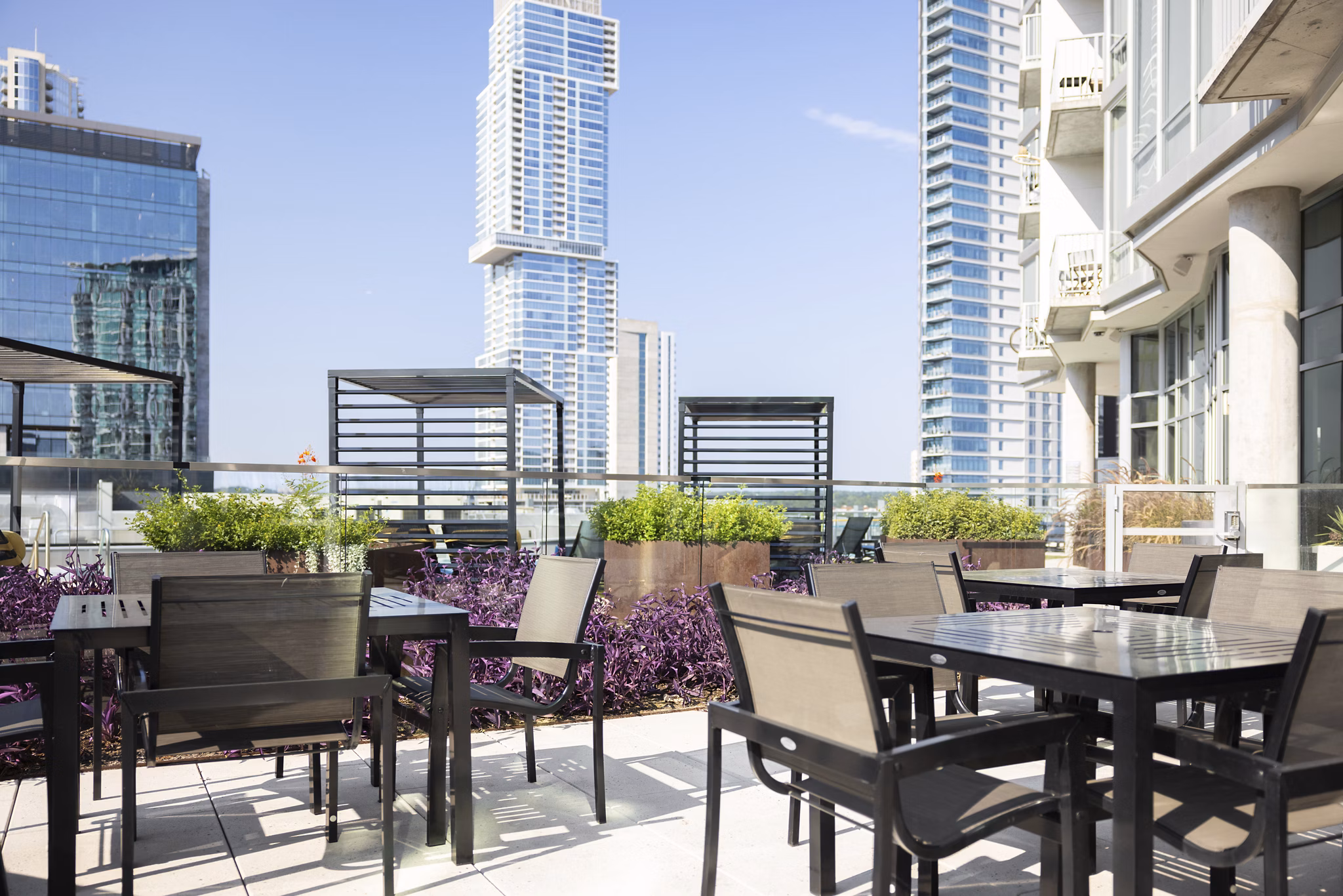 patio at SEVEN Apartments