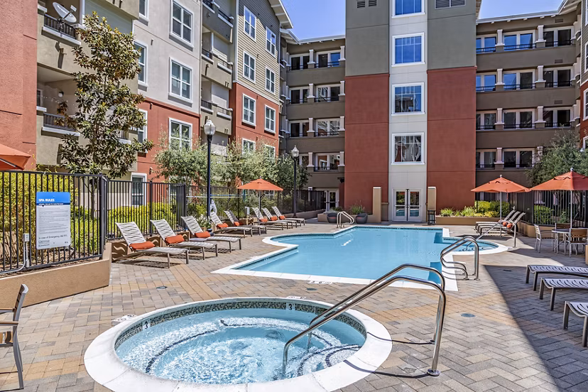 Hot tub amenity at Acappella Apartments offers relaxation and wellness benefits for residents