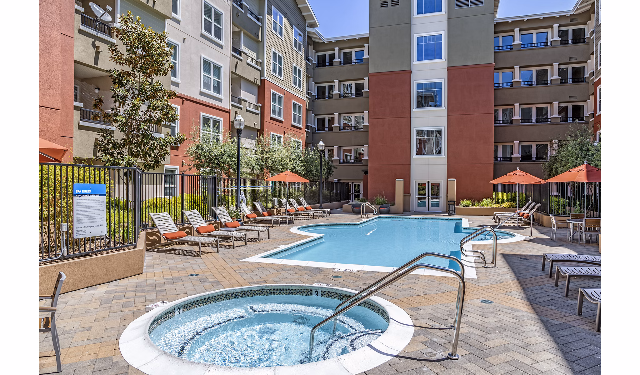 Hot tub amenity at Acappella Apartments offers relaxation and wellness benefits for residents