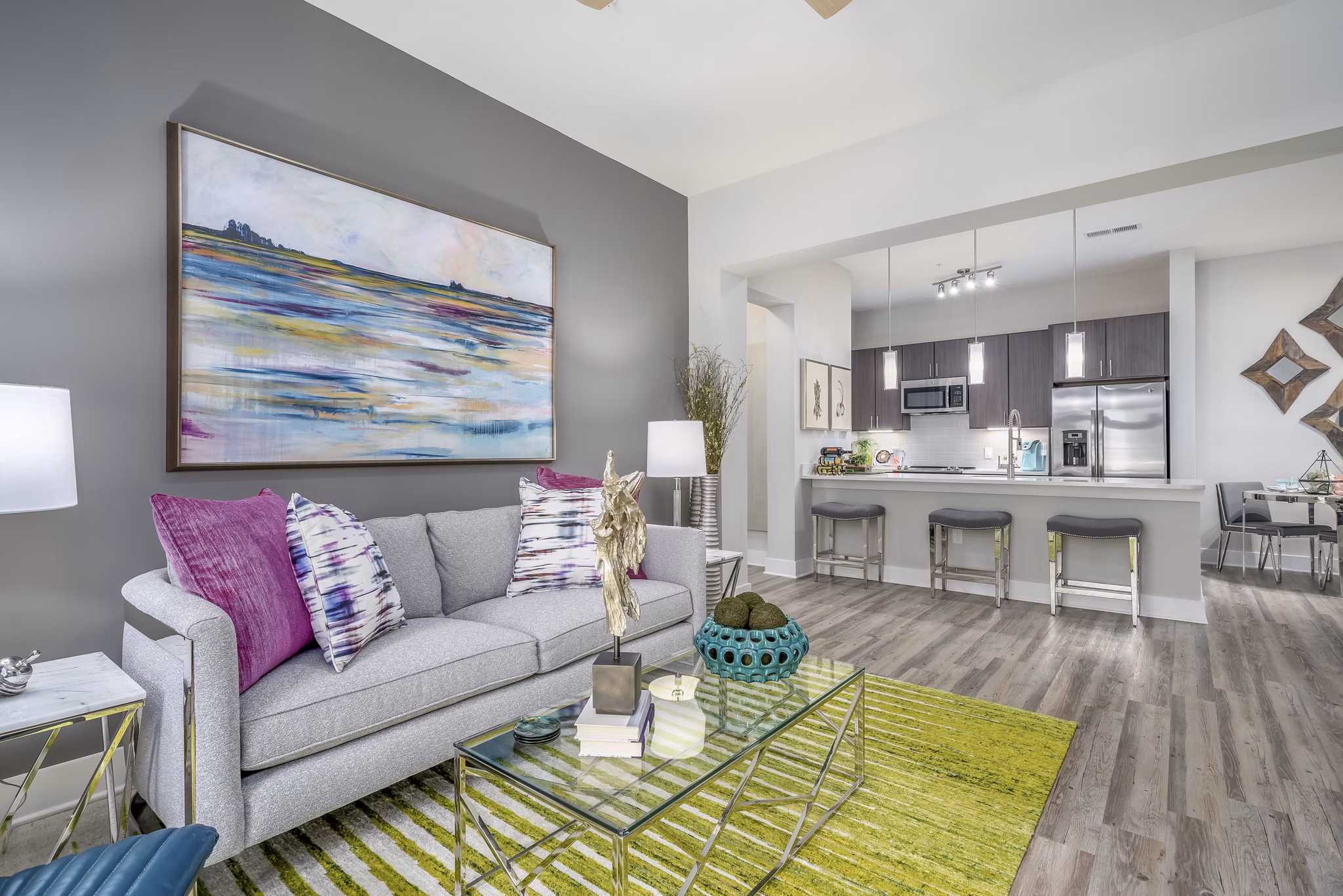 living room at Lantower Weston Corners Apartments