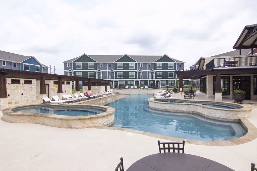 Resort-style pool at Camber Villas Apartments offering luxurious amenities