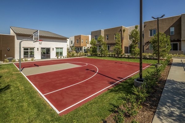 Modern sport court for basketball and tennis at Terrano Apartments
