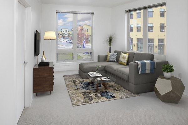 living room at Crescent Village Apartments