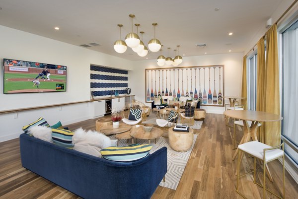 Modern clubhouse with sleek design at Anchor Riverwalk Apartments