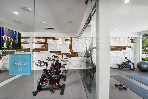 Fitness center with state-of-the-art equipment at Anchor Riverwalk Apartments in Tampa, perfect for active lifestyles