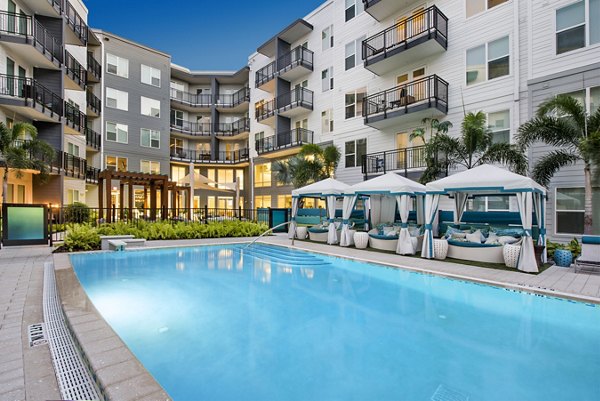 Luxury pool with scenic views at Anchor Riverwalk Apartments