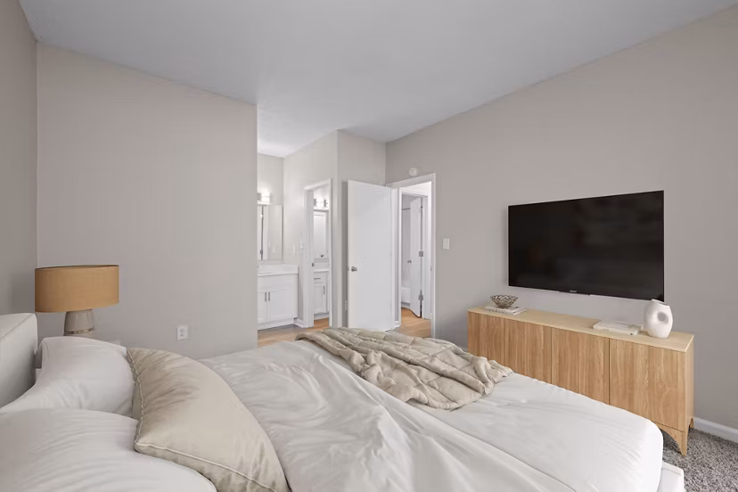 bedroom at The Arboretum Apartments