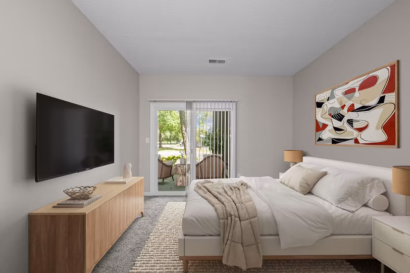 bedroom at The Arboretum Apartments