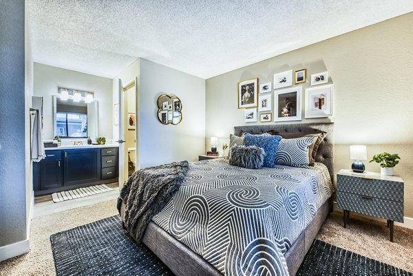 bedroom at CIRC Apartments