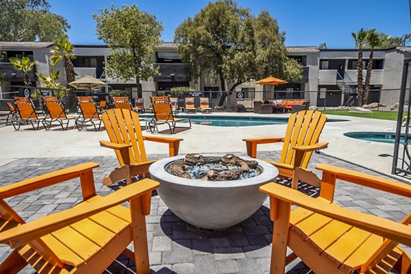 fire pit at Circ Tucson Apartments