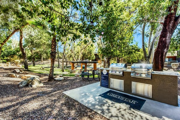 grill area at CIRC Apartments