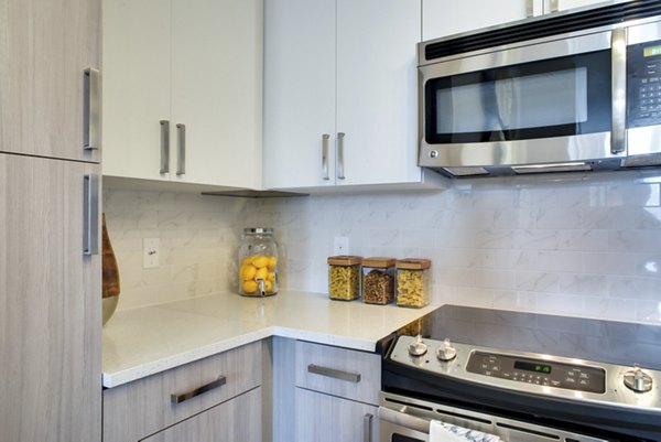 kitchen at 555 Ross Apartments