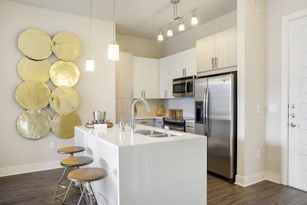 kitchen at 555 Ross Apartments