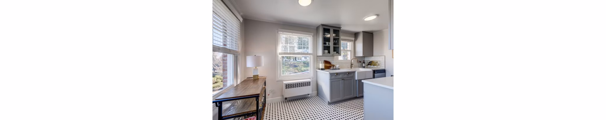 Modern kitchen featuring stainless steel appliances at Shorewood luxury apartments