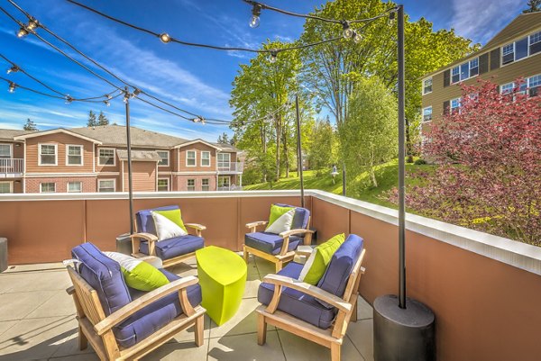 rooftop deck at Shorewood Heights Apartments      
