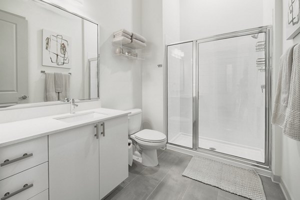 bathroom at Main & Clay Apartments
