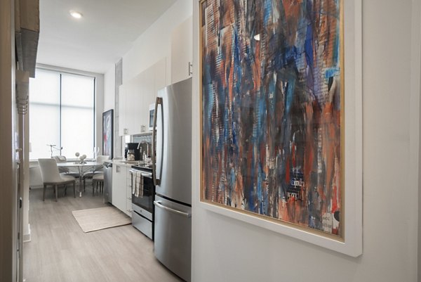 kitchen at Main & Clay Apartments