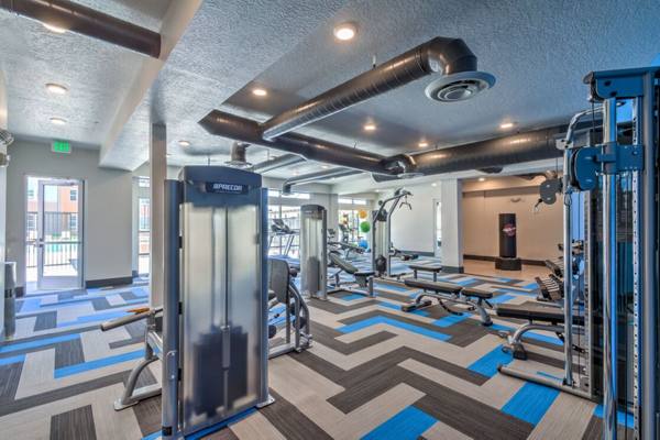 fitness center at Novi at Jordan Valley Station Apartments