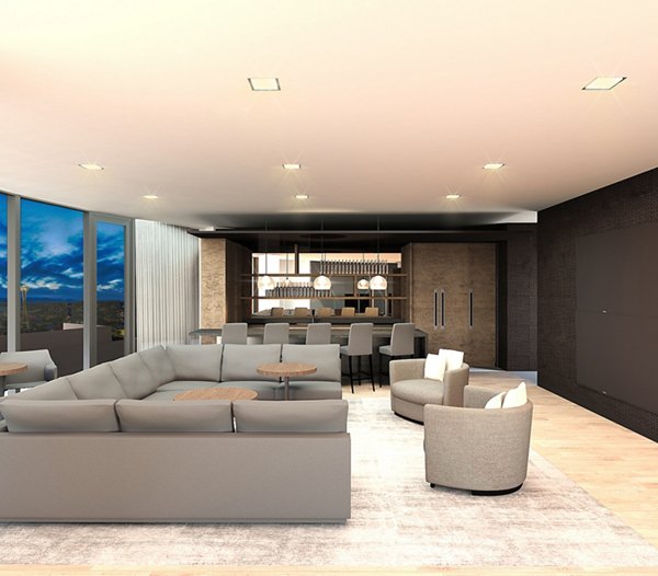 Luxury clubhouse featuring modern design and seating at McKenzie Apartments