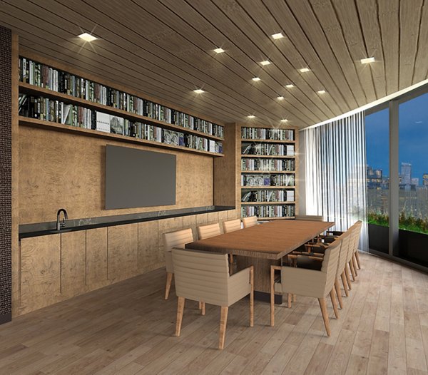 Modern meeting facility with state-of-the-art equipment at McKenzie Apartments, promoting collaboration in style
