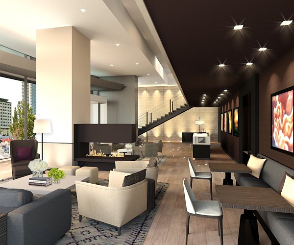 Elegant clubhouse with modern decor at McKenzie Apartments