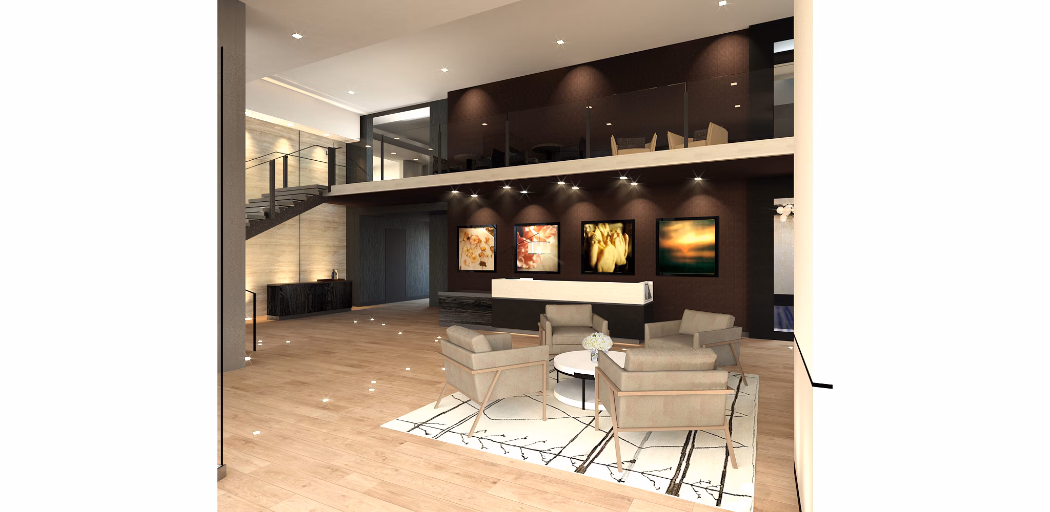 Luxurious clubhouse at McKenzie Apartments featuring modern design in Dallas