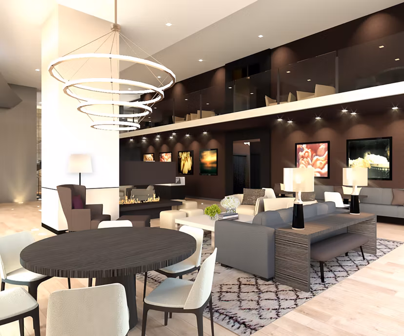 rendering of the clubhouse at McKenzie Apartments