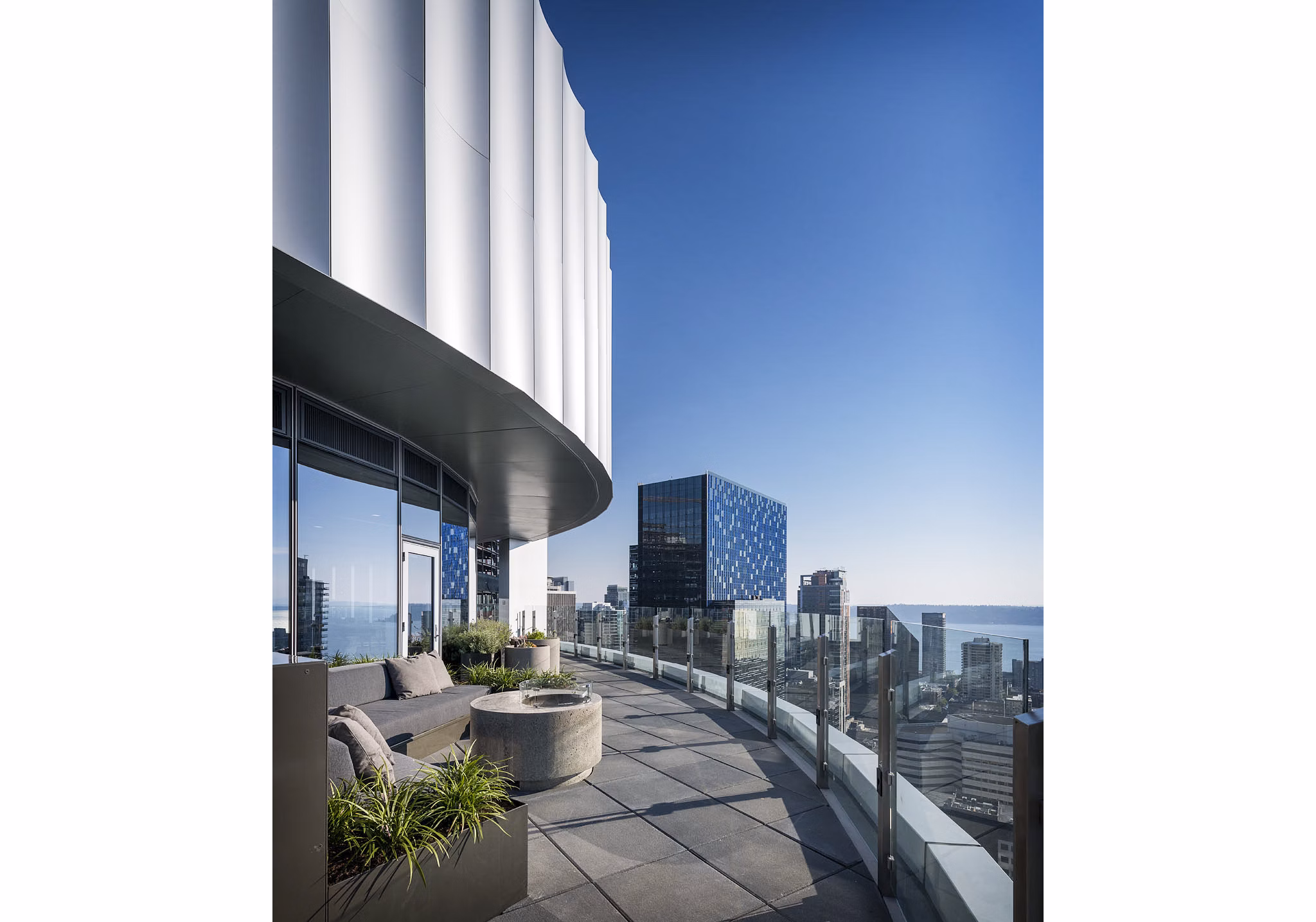 Chic patio/balcony overlooking the city at McKenzie Apartments