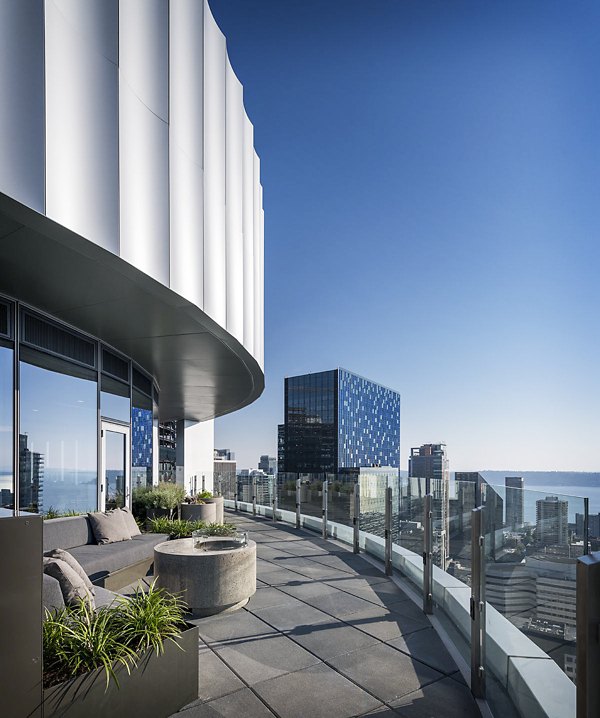 Chic patio/balcony overlooking the city at McKenzie Apartments