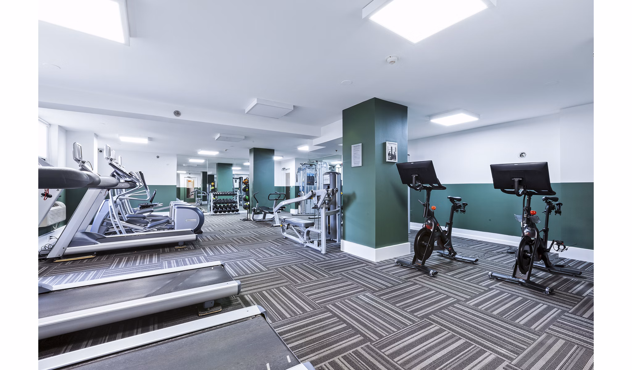State-of-the-art fitness center with modern equipment at Observer Park Apartments