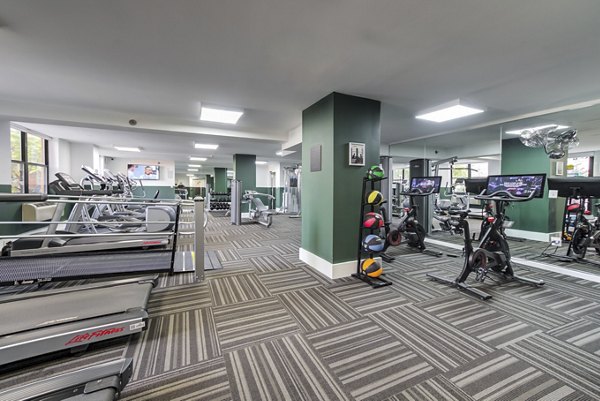 State-of-the-art fitness center with modern equipment at Observer Park Apartments, offering residents a premier workout experience