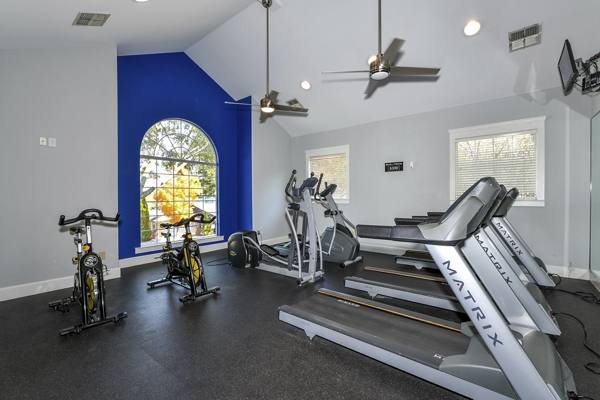 fitness center at The Palmer Apartments
