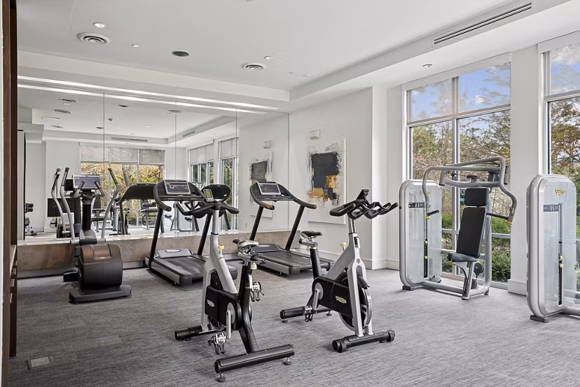 fitness center at Marq at the Pinehills Apartments 
