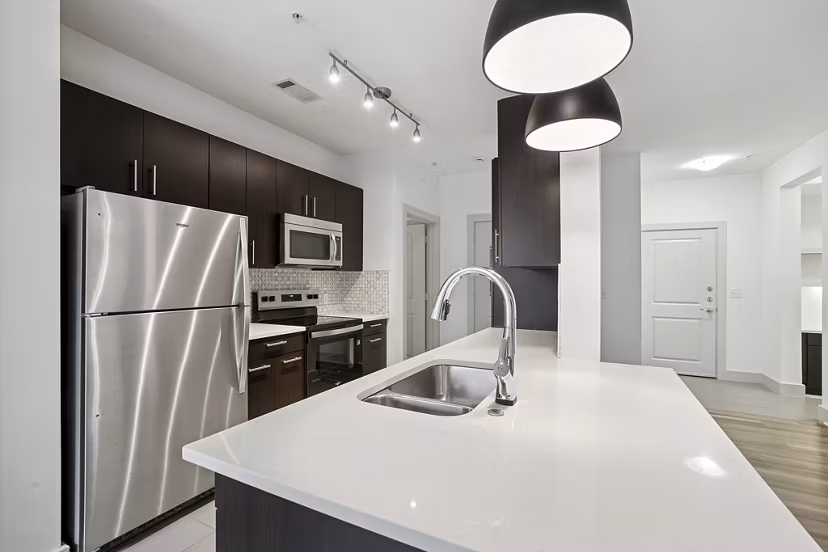 kitchen at Marq at the Pinehills Apartments 