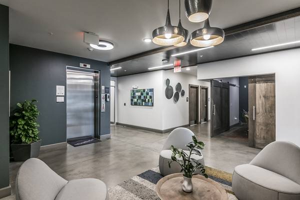 clubhouse/lobby elevator at The Guthrie North Gulch Apartments